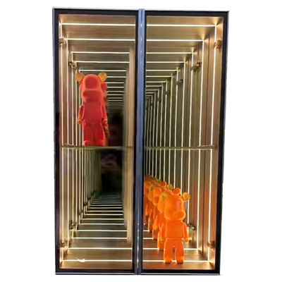 2024 Customized Thickness Acrylic LED Abyss Mirror Display Case for Retail Smoke Shop