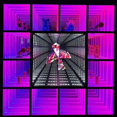 2024 Customized Thickness Acrylic LED Abyss Mirror Display Case for Retail Smoke Shop