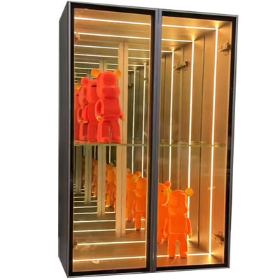 Customizable Colors LED Strip Light Glass Infinity Mirror Display Case for Lego Models