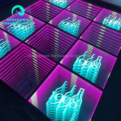2023 Best Product of Rich Colors Indoor 3D Mirror Neon Dance Floor for DJ Disco Party