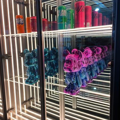 Customizable Colors LED Strip Light Glass Infinity Mirror Display Case for Lego Models