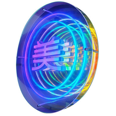 Custom Infinity Effect Color Gradient Mirror Light Neon Sign with Durable Metal Frame