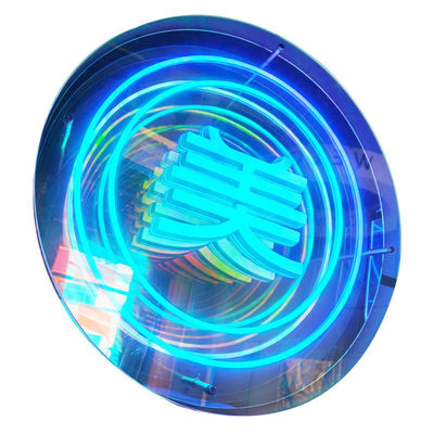 Custom Infinity Effect Color Gradient Mirror Light Neon Sign with Durable Metal Frame