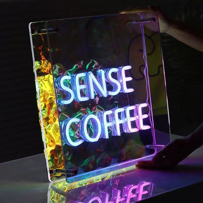 Custom Infinity Effect Color Gradient Mirror Light Neon Sign with Durable Metal Frame
