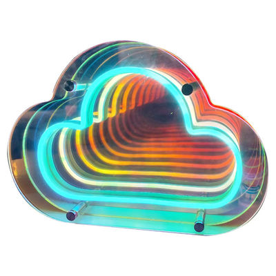 DC12V/AC110-220V Custom Infinity Logo Colored LED 3D Neon Wall Tunnel for DJ Disco Party