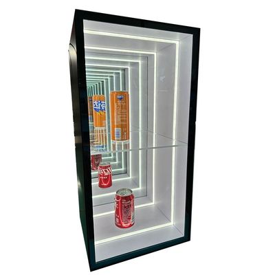 Customizable Purple Lego Wine Rack with LED Strip Light and Infinity Display Cabinet