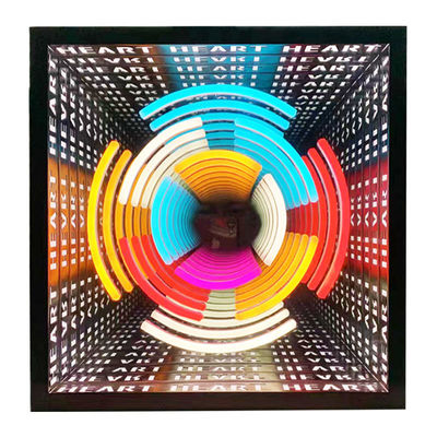 12V Custom Neon Sign Infinity Mirror Led Logo Multi Layer 3d Dance Floor for Indoor Decoration