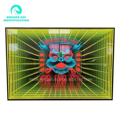 12V Custom Neon Sign Infinity Mirror Led Logo Multi Layer 3d Dance Floor for Indoor Decoration