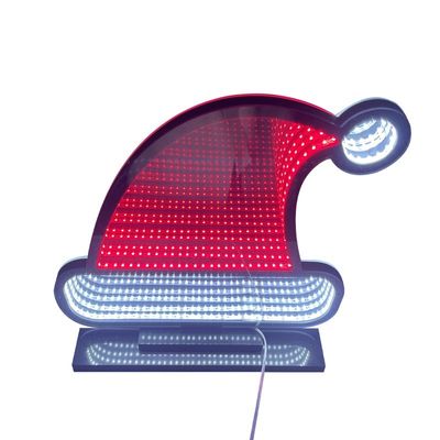 LED Light Strip Multilayer Mirror Neon Abyss Mirror Art Signs for Christmas Decoration