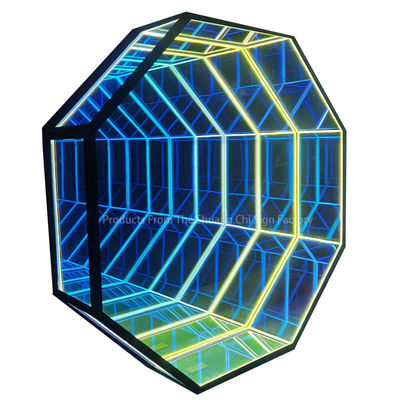 Customized Neon Infinity 3D LED Optical Illusion Floor Mirror Elevate Your Home Decor