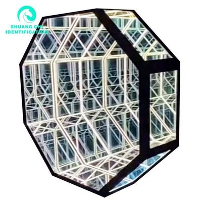 Customized Checkered Transform Space 3D Neon Abyssal Mirrors with Customizable Colors