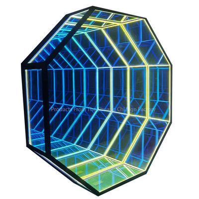 Customized Checkered Transform Space 3D Neon Abyssal Mirrors with Customizable Colors