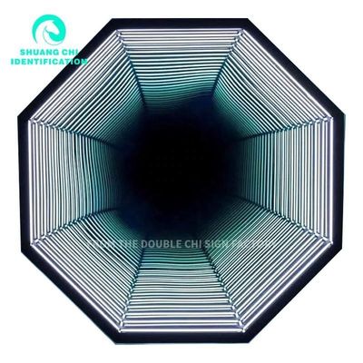 Customized Checkered Transform Space 3D Neon Abyssal Mirrors with Customizable Colors
