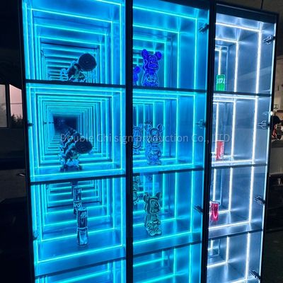 Customizable Colors Infinite Abyss Mirror Display Case for Home and Commercial Spaces