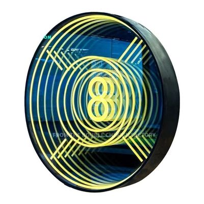 Colored Led 3D Neon Wall Infinity Mirror Tunnel for Home Decor Statement Making Design