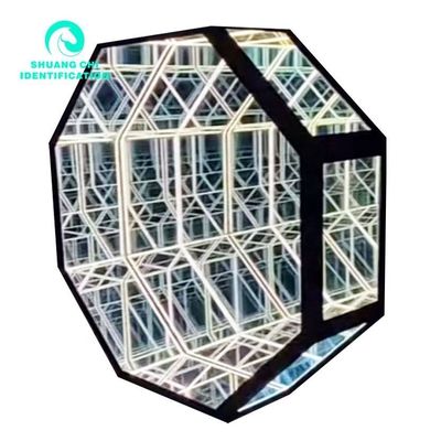 Colored Led 3D Neon Wall Infinity Mirror Tunnel for Home Decor Statement Making Design
