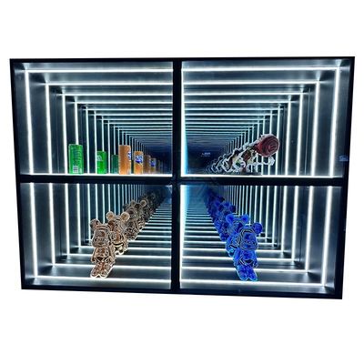 Wedding Event Decorating Custom LED Glass Neon with Mirror Display Case Decorations