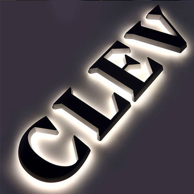 Acrylic LED Strip Stainless Steel Luminous Characters for Outdoor Door Head Billboards