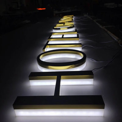 Electronic Company Logos 3d Letter Sign Stainless Steel Backlit Sign with Free Design