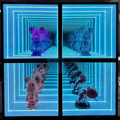 Infinity Abyss Mirror Display Case Customizable Colors and Customized Thickness Options