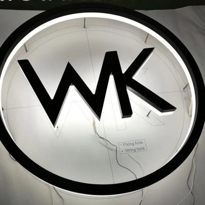 Stainless Steel Backlit Sign Customizable 3D Letter Display for Electronic Company Logos
