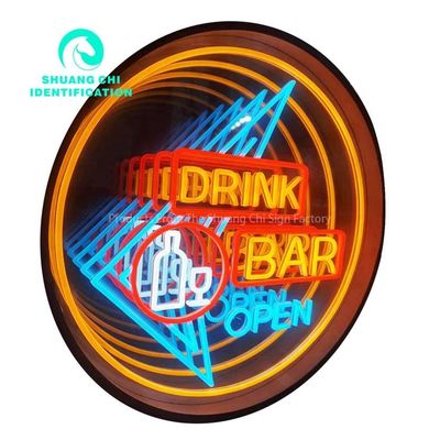 3D Neon Abyssal Mirror with Customized Design and 80lm/w Lamp Luminous Efficiency