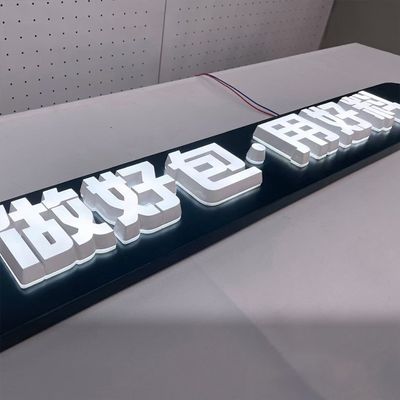 Back Lit LED Metal Letter Lights Sign 3D Plastic Luminous Characters for Advertising