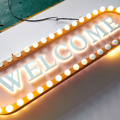 Back Lit LED Metal Letter Lights Sign 3D Plastic Luminous Characters for Advertising