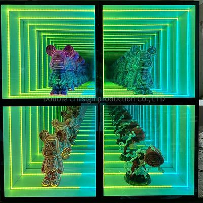 Custom Abyss Mirror Infinite Magic Mirror Display Cabinet for Commercial Store Decoration