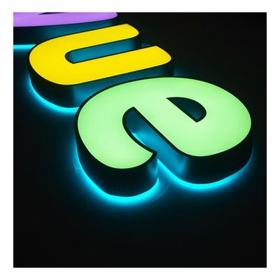 Illuminated Back Lit Metal Led Letter Lights Sign Acrylic Stainless Steel Luminous Character for Display