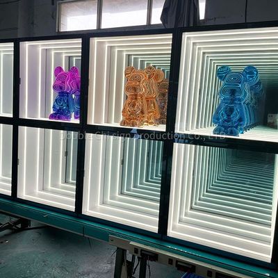 Good Customized Variable Tone Light Abyss Mirror Display Cabinet for Indoor and Outdoor