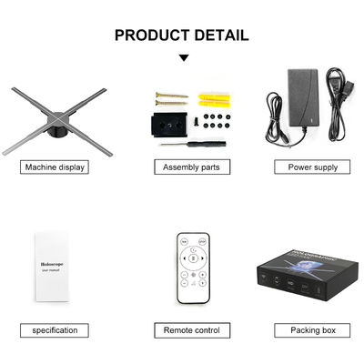 3D Holographic Fans 100-240V/AC Input Voltage for Advertising Display Projection