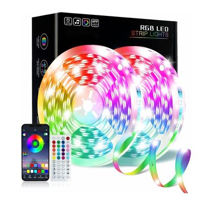 Bluetooth Switch Mode 5050 SMD 220V 110V 100m Room Smart Flexible LED Light Bar Waterproof RGB LED Strip Lights