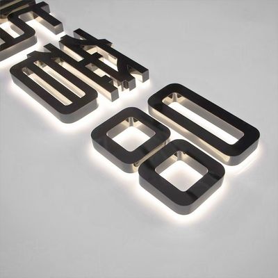 Acrylic Open Sign Luminous Rail Characters with LED Bulbs Light Source Backlit Letters