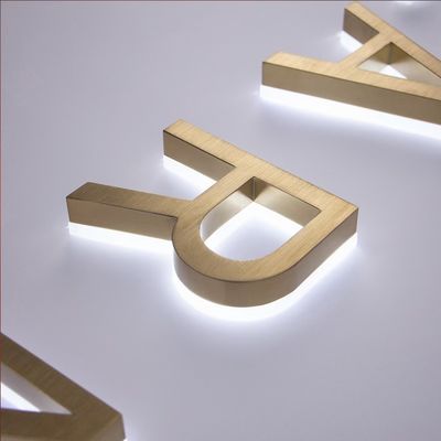 Acrylic Open Sign Luminous Rail Characters with LED Bulbs Light Source Backlit Letters