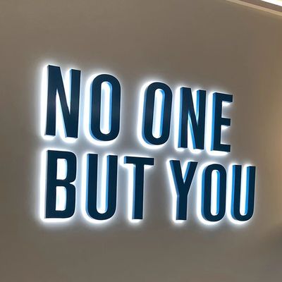 Acrylic Open Sign Luminous Rail Characters with LED Bulbs Light Source Backlit Letters