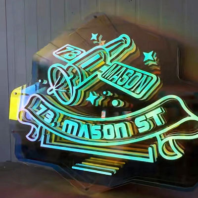 Customizable Colors 3D LED Infinity Effect Mirror Light Neon Sign with Glass Material