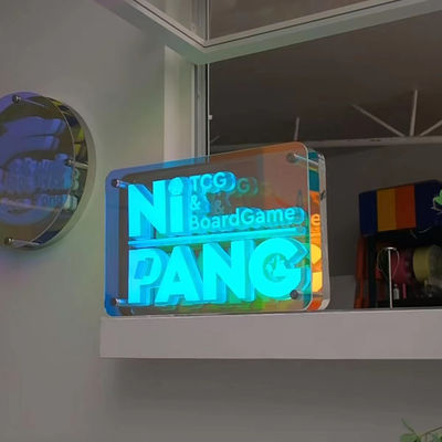 Customizable Colors 3D LED Infinity Effect Mirror Light Neon Sign with Glass Material