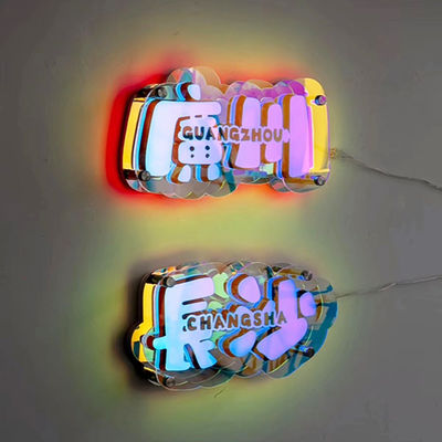 Customizable Colors 3D LED Infinity Effect Mirror Light Neon Sign with Glass Material