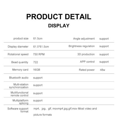 High Brightness 2300 3D Hologram Display Rotate Ad Player LCD Digital Signage for Your