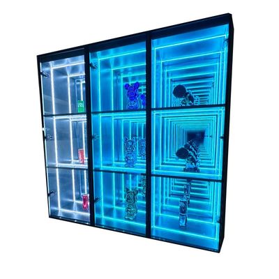 2024's Fashion Trend Customized Size Lego Wine Collectible Card Infinity Mirror Display Case
