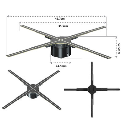 75cm Cloud Control HD Holographic Display 2023 Most Indoor LED Advertising Hologram Fan