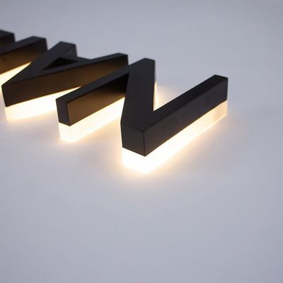High Brightness LED Light Stainless Steel Backlit Acrylic 3d Lighted Letter Logo Sign