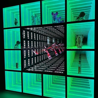 LED Strip Light Infinity Mirror Display Case for Showroom Furniture Sales Shop Customized