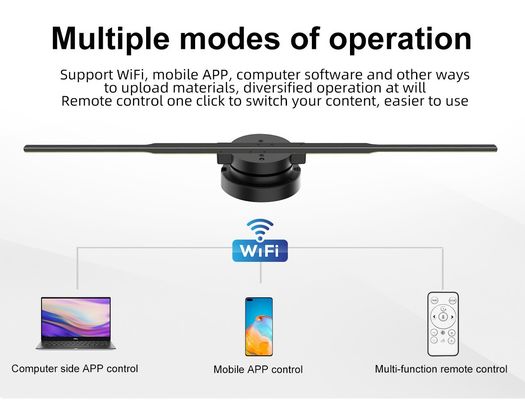 Holographic LED Advertising Display 8 Blades 3D Hologram Projector Fan with App Control