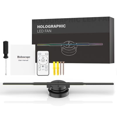 Indoor Wi-Fi 3D Hologram Fan LED Holographic Projector with Input Voltage 100-240W/AC 50/60HZ