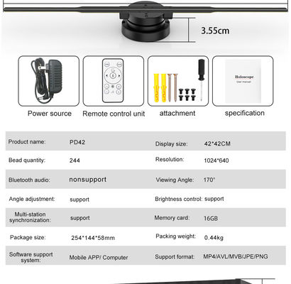 3D Holographic Display 1080 Resolution and 1.692MM Contrast Ratio for Enhanced Branding