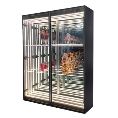 DC12V/AC110-220V Infinity Mirror Display Case for Donut Cake Cookie Dry Bakery Design