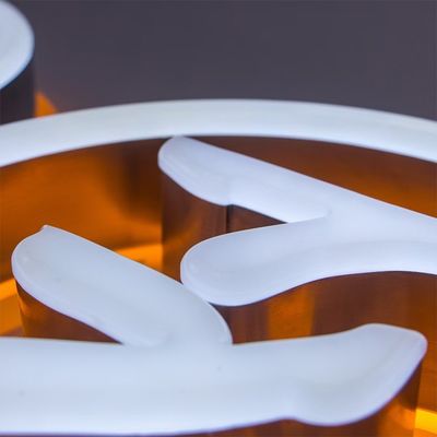 Custom Logo Luminous Characters with Stainless Steel Acrylic LED Strip Illumination
