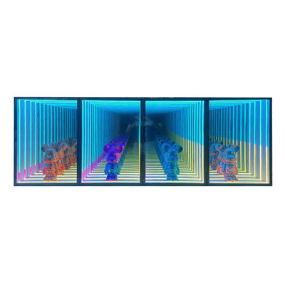 Customized Size Fashion Light Up 3D LED Infinity Mirror Display Case for Trendy Items
